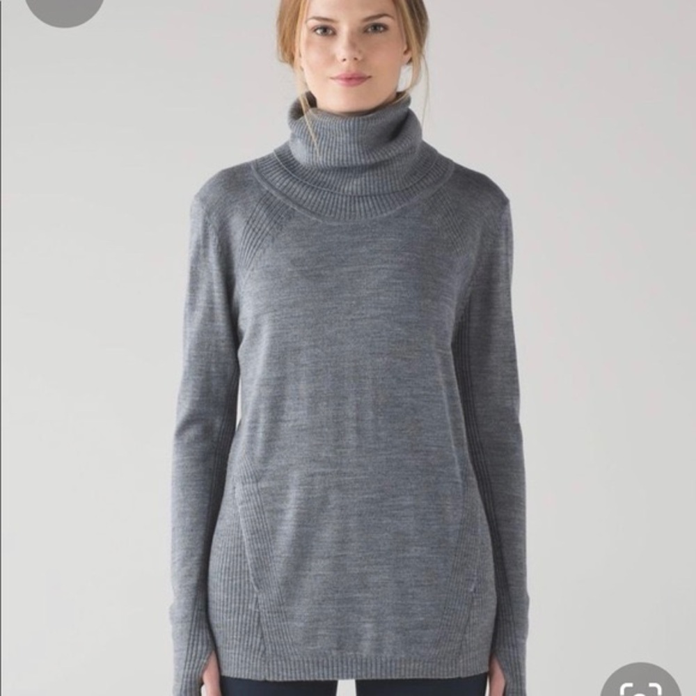 Lululemon sweat & savasana merino wool sweater cowl neck size 4